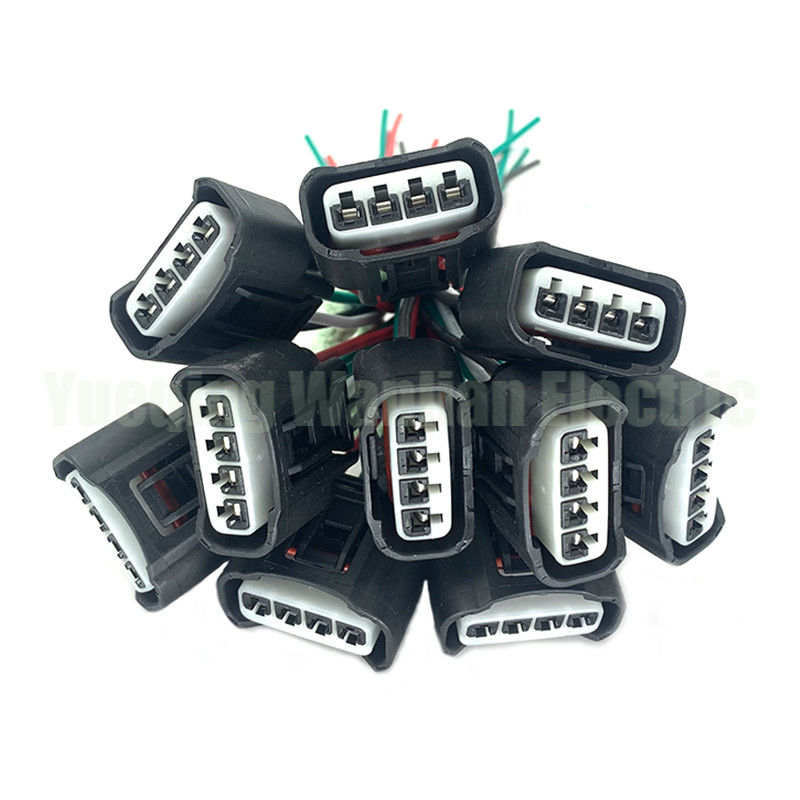 7283-7449-30 4 pin ontstekings spoel plug connector zwart vrouwelijke auto plug