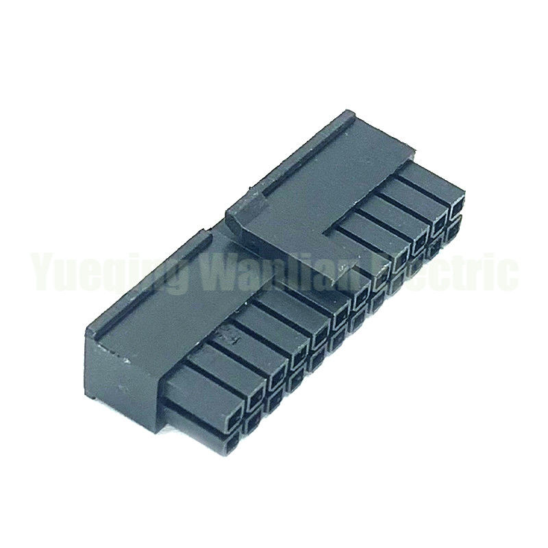 24 PIN 5557 zwart mannetje voor pc computer ATX moederbord stroom aansluiting plastic behuizing