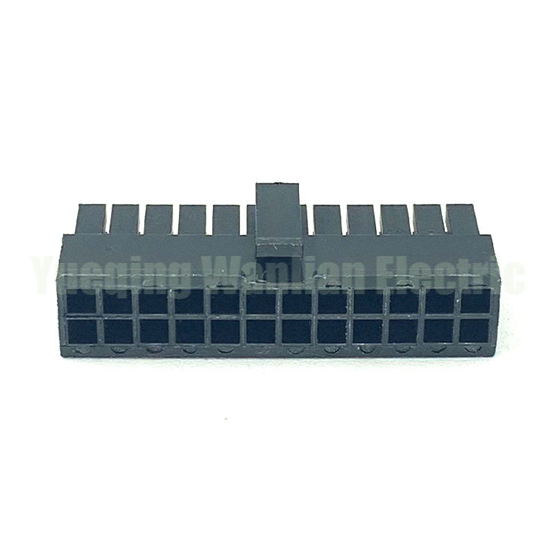 24 PIN 5557 zwart mannetje voor pc computer ATX moederbord stroom aansluiting plastic behuizing
