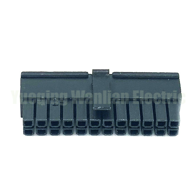 24 PIN 5557 zwart mannetje voor pc computer ATX moederbord stroom aansluiting plastic behuizing