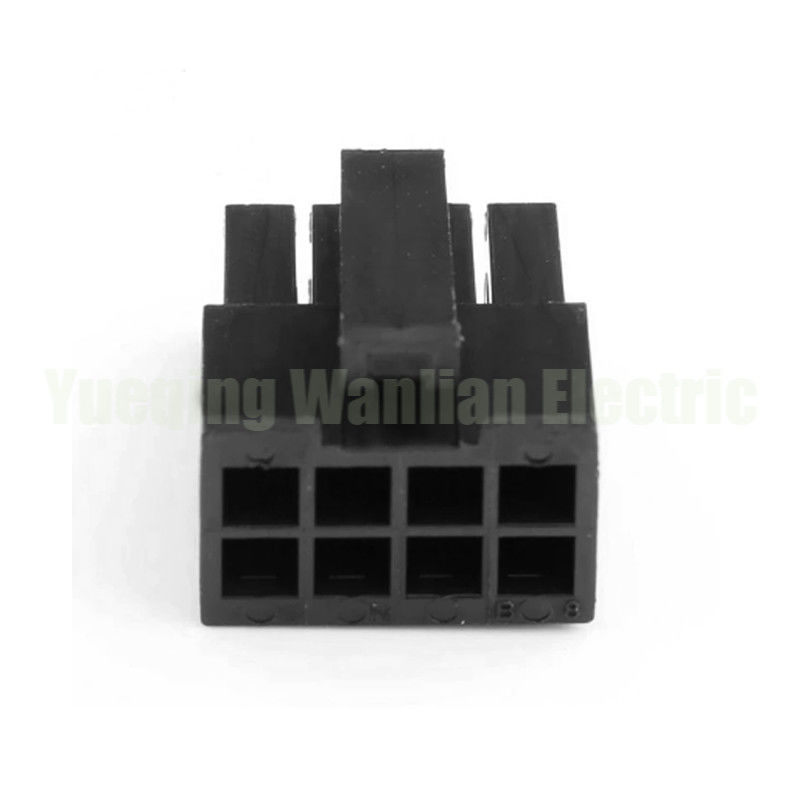 430250800 8 pin receptacle behuizing connector dubbele rij draad tot draad board zwart behuizing