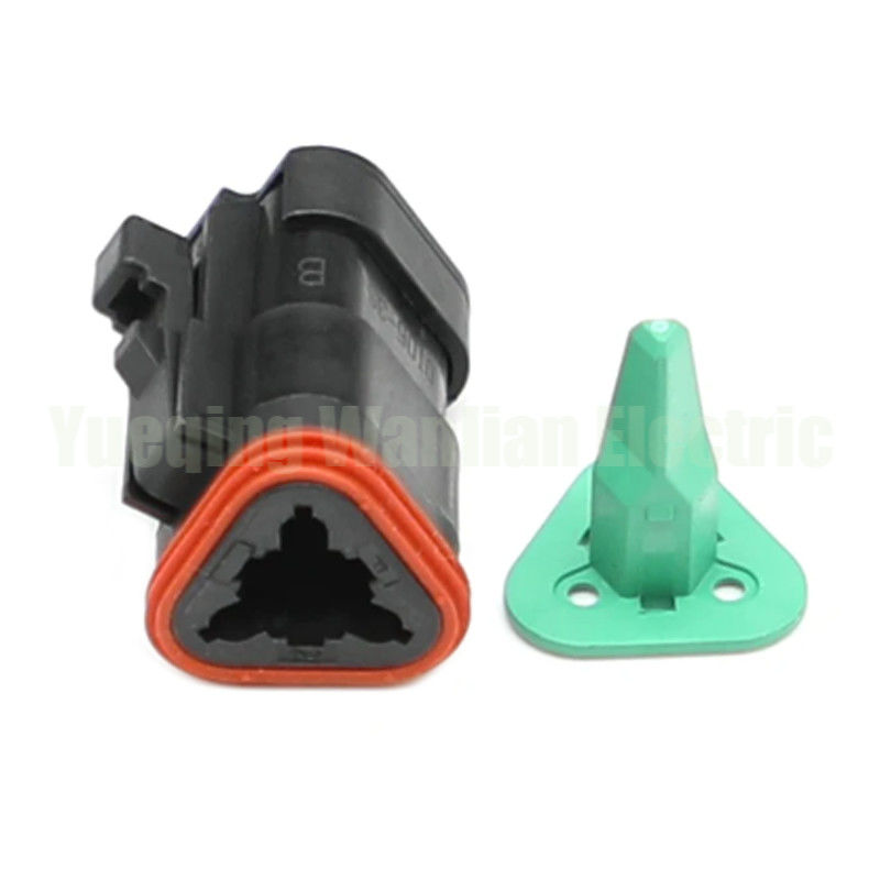 3 pin DEUTSCH Automotive connectors DT06-3S-E005 AT06-3S-EC01BLK Flat DT serie