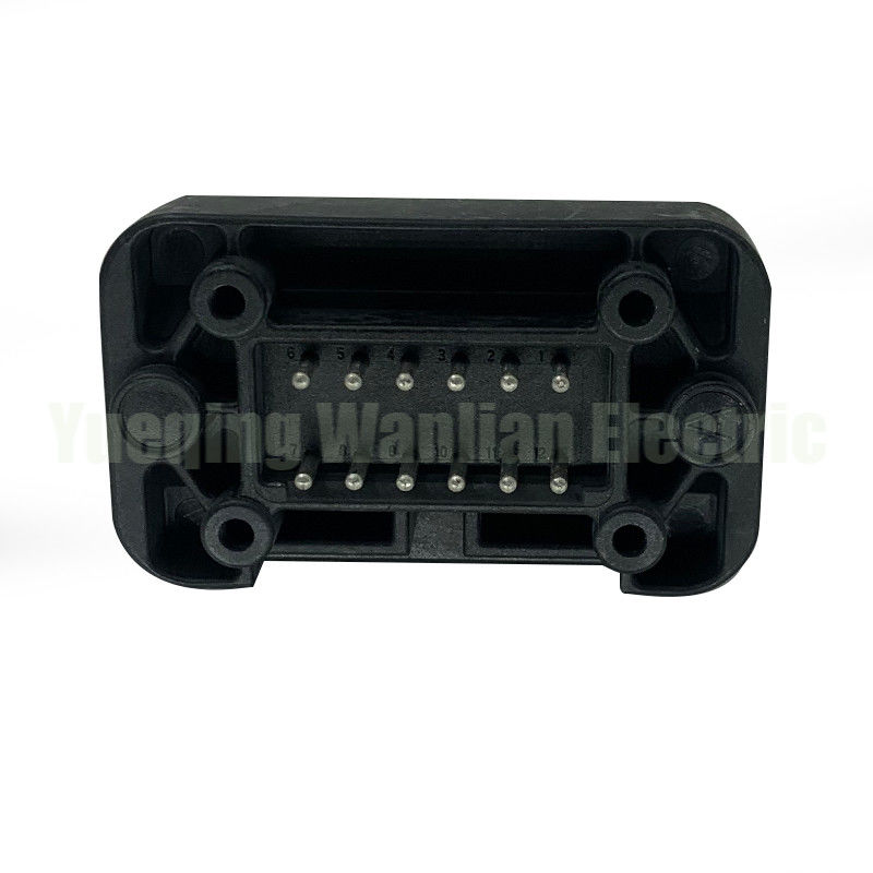 12 pin DT15-12PB Zwarte automotive connector DT rechte pin pcb montage hoofd draad naar bord stekker stopcontact